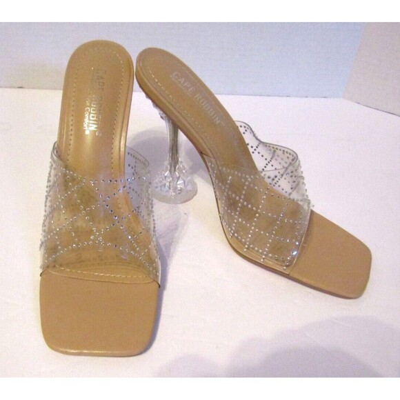New Cape Robbin Cinderella Heels Eli Clear Transparent Open Toe Size 7.5 - Picture 4 of 10